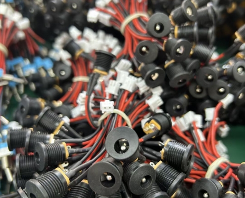 DC Panel Mount Power Jack with Pre-Wired Connector Cable Assembly