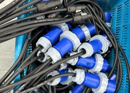 IP67 Waterproof Industrial Power Extension Cord 20A 250V H05VV5-F 3G2.5mm² for Stage Light LED Display Outdoor Equipment
