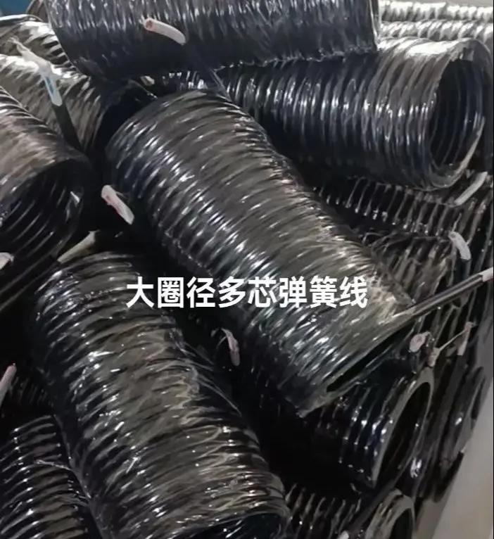 Model LDC-09 Large Diameter Multi-Core PVC Spiral Cable, Heavy Duty Retractable Coil Cord Model LDC-09 Large Diameter Multi-Core PVC Spiral Cable, Heavy Duty Retractable Coil Cord