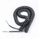 Model MC-04 Black PVC Multi-Core Spiral Cable, Retractable Coil Cord Assembly