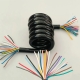 Model UMC-20 Black PVC 20-Core Spiral Cable, Multi-Wire Retractable Coil Cord