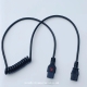 Model IEC-13C Black PVC Locking Power Spiral Cable, Retractable Coil Cord