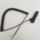 Model CL-03 Black PVC 3-Core Car Cigarette Lighter Spiral Cable, Retractable Coil Cord
