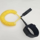 Model TSL-02 Yellow PVC Child Safety Wrist Lanyard, Anti-Drop Retractable Coil Cord for Toddlers