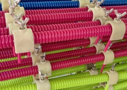Model MP-01 Custom Color PVC Coiled Cable, Multi-Color Retractable Spiral Cord