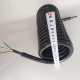 Model SC-4C Black 4-Core PVC Coiled Cable, Industrial Retractable Spiral Cord