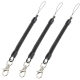 Model TL-BK Black PVC Coiled Tool Lanyard, Anti-Drop Retractable Safety Cord