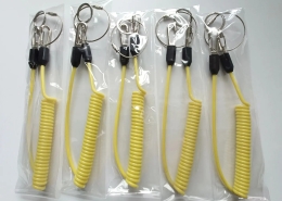 Model JT-CL-YSL Yellow PVC Anti-Drop Tool Safety Lanyard Retractable Coil Cord
