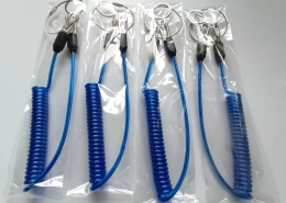 Model JT-CL-BSL Blue PVC Anti-Drop Tool Safety Lanyard Retractable Coil Cord